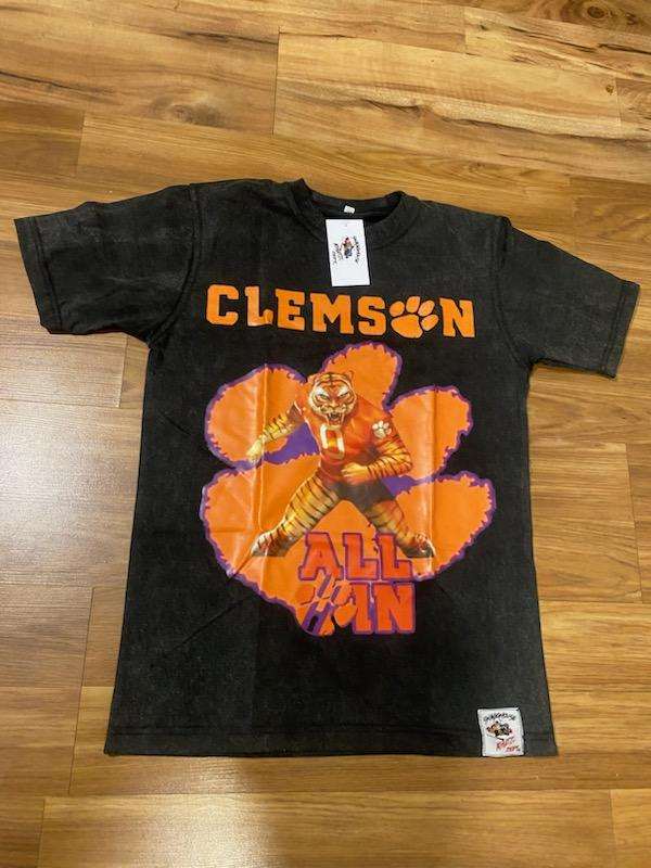 CLEMSON (FADE TO BLACK EDITION TSHIRT) ACID WASH (BLACK),