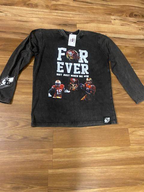 49ERS (FADE TO BLACK) FOREVER ACID WASH COLLECTION (BLACK LIMITED EDITION***)